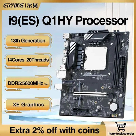 DIY Gaming Computer Motherboard with Onboard 13th Core CPU ES 0000(Refer to i9 13900H )14C20T DDR5 Desktops Mainboard G665